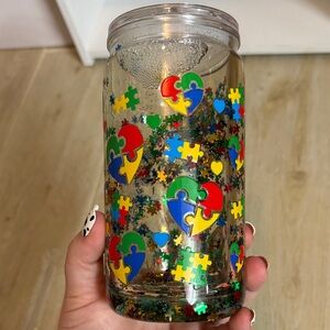 Colorful Puzzle Piece Tumbler